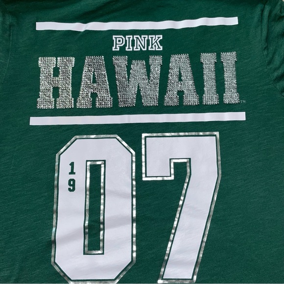 Pink Hawaii shirt sequined letters size M - Picture 4 of 6